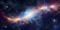 Giant expanse of deep space and massive cosmic event Royalty Free Stock Photo