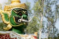 The giant face, the green statue, in Thailand.