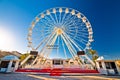 Giant Ferris wheel in Antibes colorful view