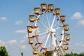 Giant Ferris Wheel In Fun Park On Blue Sky Royalty Free Stock Photo