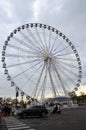 The giant Ferris wheel Grande Roue is set up on Place de la Concorde in Paris