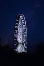 Giant Ferris Wheel, Prater Park at Night Royalty Free Stock Photo