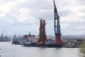 Giant floating crane on the Tyne