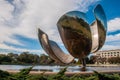 Giant flower (Floralis Generica) in Buenos Aires, Argentina