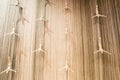 Giant fountain with flying sculpture of an diver in Dubai Mall