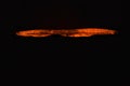 Giant gas crater in Turkmenistan `Gates of Hell` at night