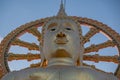 Giant and golden Big Buddha statue in Wat Phra Yai temple Royalty Free Stock Photo