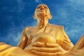 Giant golden buddha statue Luang Pu Thuat in thai public buddhist temple Royalty Free Stock Photo