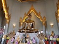 Giant Golden Buddha statue in Trai Mit temple, Bangkok, Thailand, April 09, 2024 Royalty Free Stock Photo