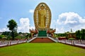 Giant golden statue of budha in india
