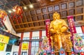 The giant golden statue of Che Kung in Che Kung Temple, Hong Kong