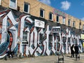 Giant graffiti art in Shoreditch, East London England UK Royalty Free Stock Photo