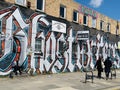 Giant graffiti art in Shoreditch, East London England UK Royalty Free Stock Photo