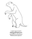 A giant ground sloth Megatherium