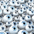 Giant group of eyes staring in the sky Royalty Free Stock Photo