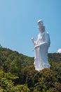 Giant Guanyin, Goddess Statue in countryside landscape of Tai Po, Hong Kong Royalty Free Stock Photo