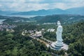 Giant Guanyin, Goddess Statue in countryside landscape of Tai Po, Hong Kong Royalty Free Stock Photo