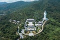 Giant Guanyin, Goddess Statue in countryside landscape of Tai Po, Hong Kong