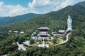 Giant Guanyin, Goddess Statue in countryside landscape of Tai Po, Hong Kong Royalty Free Stock Photo