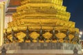 Giant guardian statue of Golden pagoda at Temple of the Emerald Buddha in Bangkok, Thailand. Wat Phra Kaew and Grand palace in old Royalty Free Stock Photo