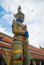 Giant guardian statue at Wat Phra Kaew the Grand Palace in Bangkok, Thailand Royalty Free Stock Photo