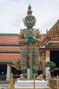 Giant guardian statue at Wat Phra Kaew the Grand Palace in Bangkok, Thailand Royalty Free Stock Photo