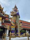 The giant guarding the temple\'s door at Wat Phra Kaeo 12th, named, askanmara,