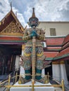 The giant guarding the temple\'s door at Wat Phra Kaew, the ninth person, named tosagirivan