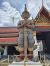 The giant guarding the temple\'s door at Wat Phra Kaew, the tenth one is named tosagirithorn.