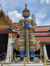 The giant guarding the temple\'s door at Wat Phra Kaew, the 8th person, named virulhok,