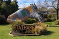 A giant gumboot sculpture at Taihape, New Zealand