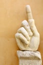 Giant hand from statue of Costantine in Rome Royalty Free Stock Photo