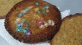 Giant handmade colorful cookie