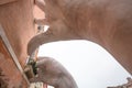 Giant hands rise from the water of the Grand Canal to support the Ca` Sagredo hotel. This powerful report on climate change from t