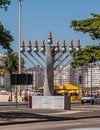 Giant Hanukkah statue, Rio de Janeiro, Brazil Royalty Free Stock Photo