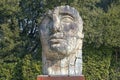 Giant head sculpture in the Boboli Gardens in Florence