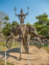 Giant Hindu statue, Xieng Khuan. Near Vientiane, Laos Royalty Free Stock Photo