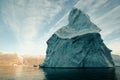 Giant Iceberg with Inflatable Boat Scale - Greenland