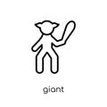 Giant icon. Trendy modern flat linear vector Giant icon on white