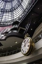 Giant iconic Melbourne Central Clock opposite Coop\'s Shot Tower in Melbourne, Australia Royalty Free Stock Photo