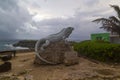 giant iguana statue on isla mujeres, cancun, mexico Royalty Free Stock Photo