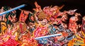 Giant illuminated Nebuta float in Nebuta Warasse, Aomori, Japan Royalty Free Stock Photo