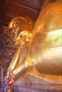 Giant image of reclining Buddha Royalty Free Stock Photo