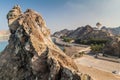 Giant incense burner and rocks in Muscat, Om Royalty Free Stock Photo