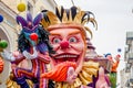 Giant King of Carnival Float in Front of the Procession in Patra City, Greece. Annual Traditional Street Parade