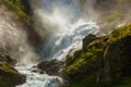 Giant Kjosfossen waterfall in Flam - Norway