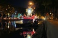 Giant Krathong floating lantern in moat around
