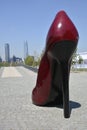 Giant Lady's High Shoe display