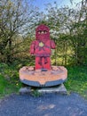 Giant Lego man sculpture at The Land of the Giants, Clare Lake, Claremorris