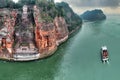 Giant Leshan Buddha near Chengdu, China Royalty Free Stock Photo